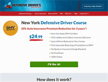Tablet Screenshot of defensivedriversdiscount.com